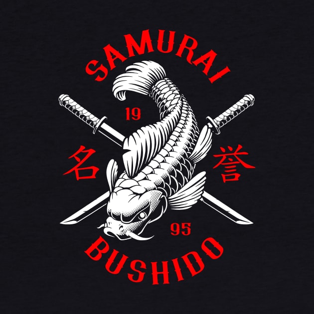 Samurai Japanese Fish Koi Japan by Supertrooper